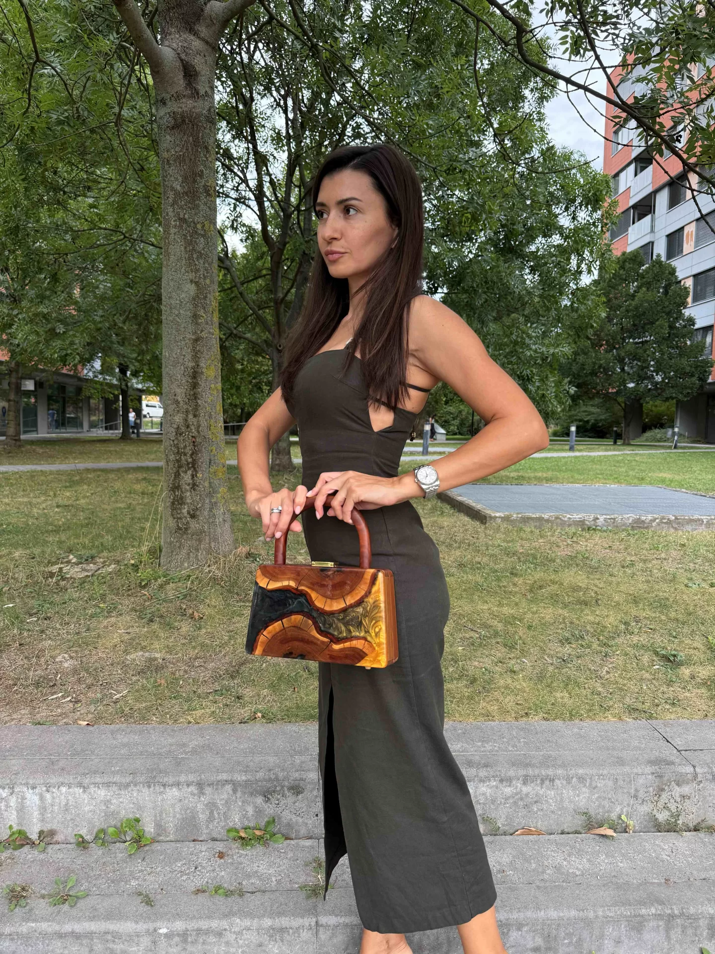 Exkluzívna drevená kabelka - futaška – foto 3